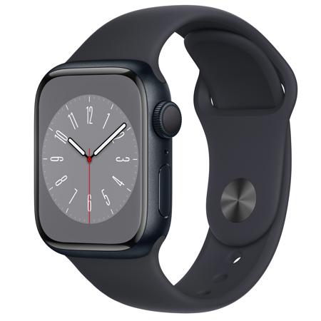 Apple Watch Series 8 GPS, 41mm Midnight Aluminum Case w/Midnight Sport Band, M/L