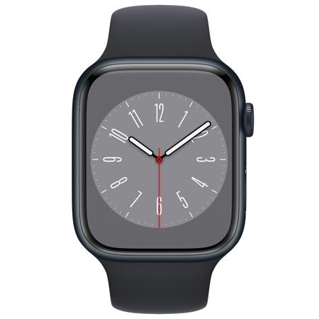 Apple Watch Series 8 GPS, 45mm Midnight Aluminum Case w/Midnight Sport Band, M/L