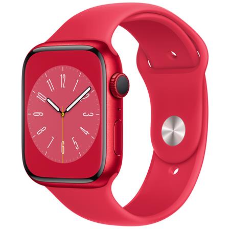 Apple Watch Series 8 GPS, 45mm RED Aluminum Case w/RED Sport Band