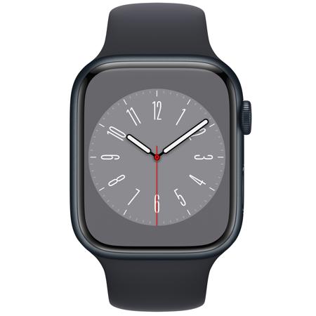 Apple Watch Series 8 GPS+Cell, 41mm Midnight AL Case w/Midnight Sport Band, M/L