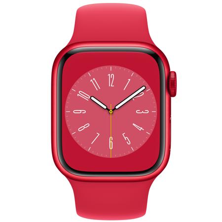 Apple Watch Series 8 GPS + Cellular, 41mm RED Aluminum Case w/RED Sport Band,M/L
