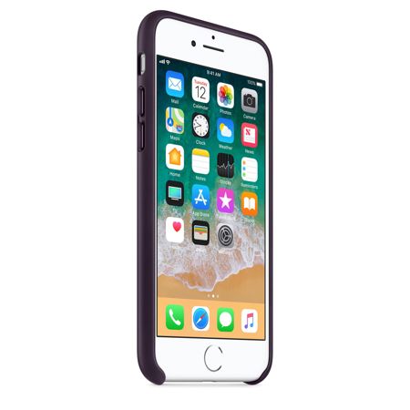 Apple Leather Case for iPhone 8 / 7 - Dark Aubergine
