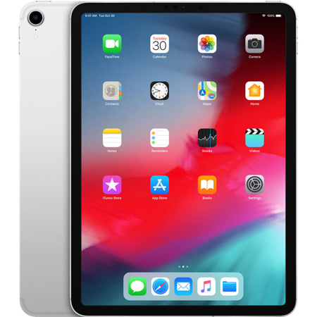 Apple iPad Pro 11" Tablet, 256GB, Wi-Fi Plus Cellular, Silver, (Late 2018)