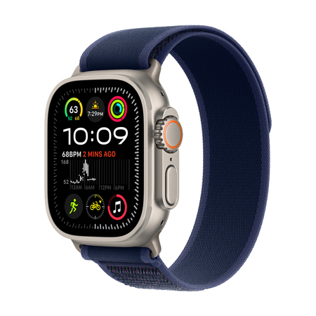Apple Watch Ultra 2 GPS + Cellular 49mm Titanium Case (2024) Natural Blue Trail Loop Small/Medium