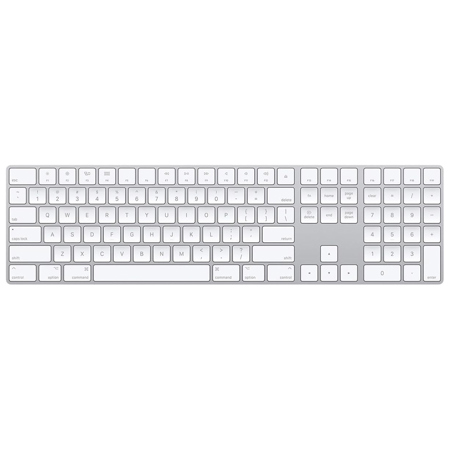 Apple Wireless USB-C Magic Keyboard with Numeric Keypad, US English, White