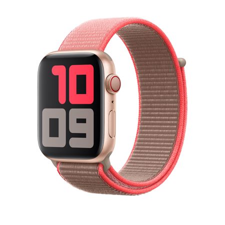 Apple Woven Nylon Sport Loop Band for 42mm and 44mm Watch, Neon Pink