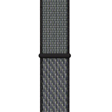 Apple Woven Nylon Nike Sport Loop Band, World Indigo/Lime Blast