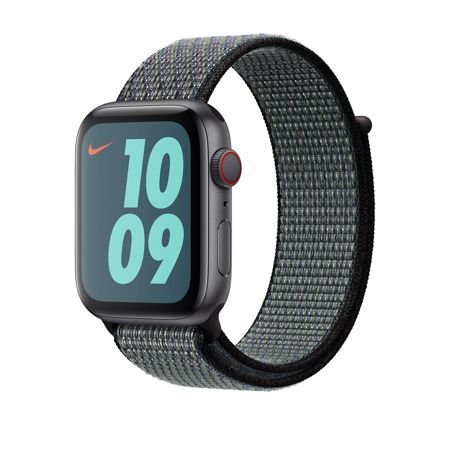 Apple Woven Nylon Nike Sport Loop Band, World Indigo/Lime Blast