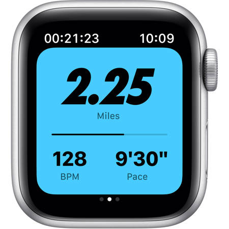 Apple Watch Nike SE GPS, 40mm Silver AL Case, Pure Platinum Sport Band, Regular