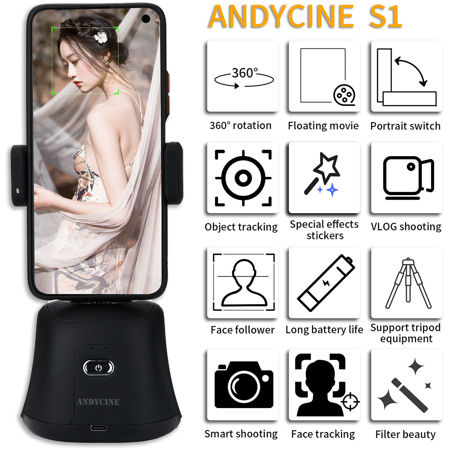 AndyCine S1 360 Degree Robot AI Gimbals Selfie-Stick and Tracking Phone Holder