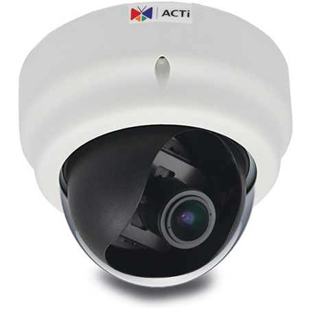 ACTi D61A Indoor IP Dome Camera with SLLS & Vari-Focal Lens, 1.3MP, 1280x720, 60fps, H.264 HP, MJPEG, PoE