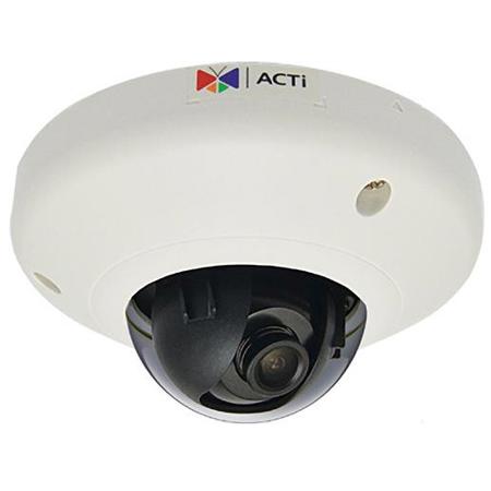 ACTi E91 Indoor IP Mini Dome Camera with Basic WDR & Fixed Lens, 1MP, 1280x720, 30fps, H.264 HP, MJPEG, PoE
