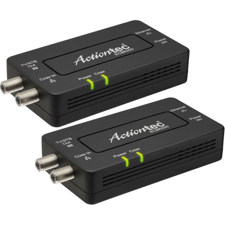 Actiontec Bonded MoCA 2.0 Ethernet to Coax Adapter, 2 Pack