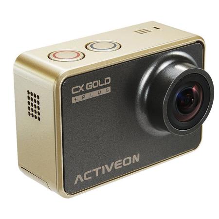 ACTIVEON CX Gold Plus 16MP Full HD Action Camera, 60fps, F/2.4 Lens, Gold/Black