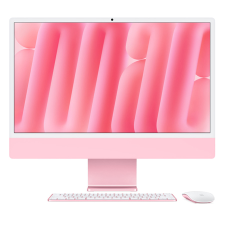 Apple iMac 24" with Retina 4.5K, M4 with 10-Core CPU & 10-Core GPU, Late 2024, Pink 24GB 512GB SSD Gigabit Ethernet MagicKeyboard w/TouchID & Numeric Key Standard Display