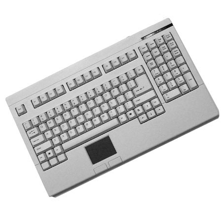 Adesso Easy-Touch USB Keyboard with Touchpad, White