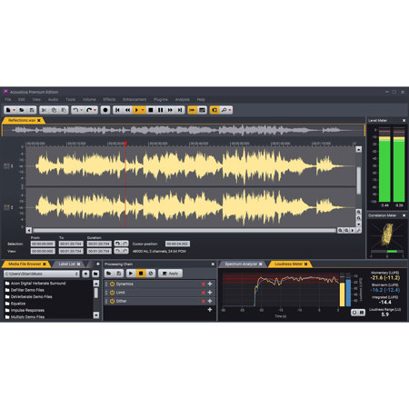 Acon Digital Acoustica Standard Edition 6 Stereo Audio Editor Software, Download