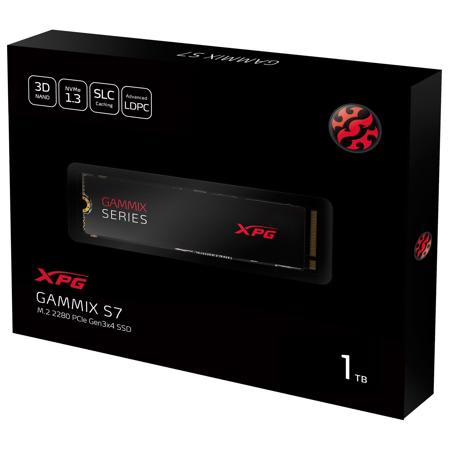 XPG GAMMIX S7 1TB PCIe Gen3x4 M.2 2280 SSD, 3500MB/s Read, 3000MB/s Write