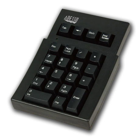 Adesso AKP-220B 22 Key Mechanical USB Numeric Keypad