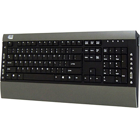 Adesso SlimMedia Desktop Keyboard with Built-in Card Reader and USB Hub