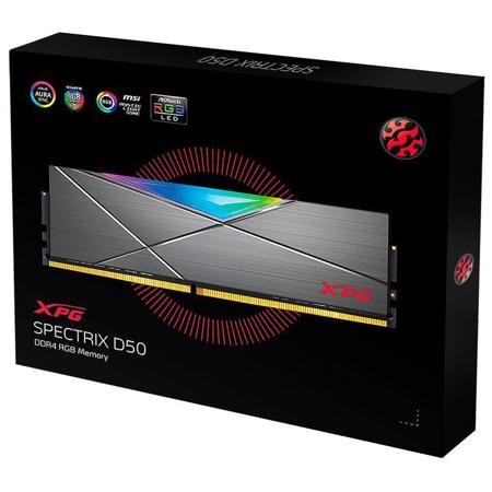XPG SPECTRIX D50 RGB 16GB (2x8GB) DDR4 3000MHz Memory Module, Gray