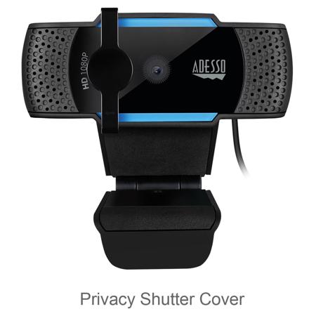 Adesso CyberTrack H5 1080P Auto Focus Webcam with Built-In Dual Microphone