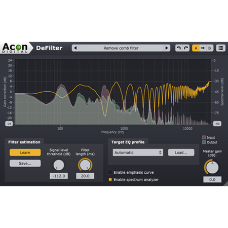 Acon Digital DeFilter Automatic Equalization Software Plug-In, Download