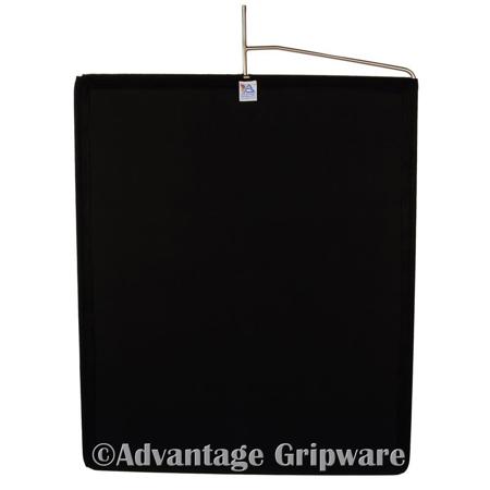 Advantage Gripware 18x24" Flag, Solid Super Black Light Blocking Material with Frame