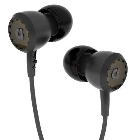 Audiofly AF33 In-Ear Headphones with Built- in Microphone, Slycat Black