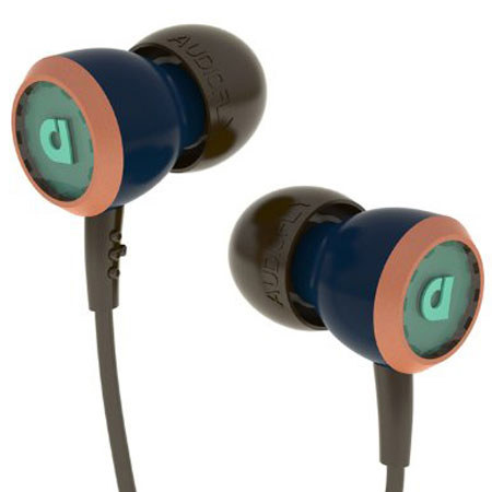 Audiofly AF33 In-Ear Headphones with Built-in Microphone, Selvage Blue