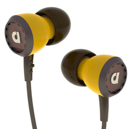Audiofly AF33 In-Ear Headphones with Built-in Microphone, Lounge Yellow