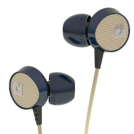 Audiofly AF56 In-Ear Headphones with Built-in Microphone, Blue Tweed
