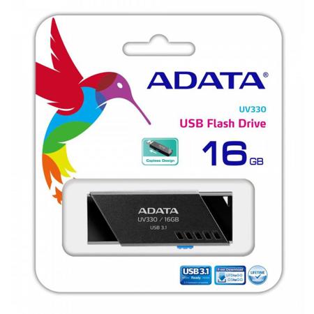 AData UV320 16GB USB 3.1 Flash Drive, Black/Blue