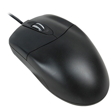 Adesso 3 Button Desktop Optical Scroll PS/2 Mouse, Black