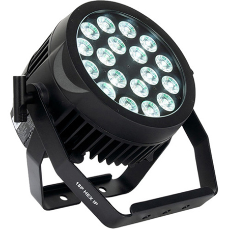 American DJ 18P HEX IP 18x 12W 6-In-1 Heavy-Duty RGBAW+UV LED Wash Light