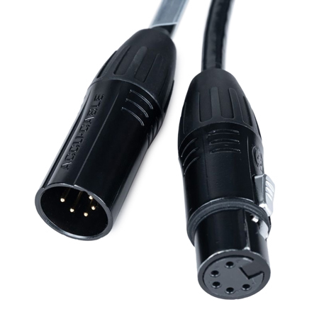American DJ Accu-Cable Tour Link 5P3 3' 5-Pin XLR Male to Female DMX Cable