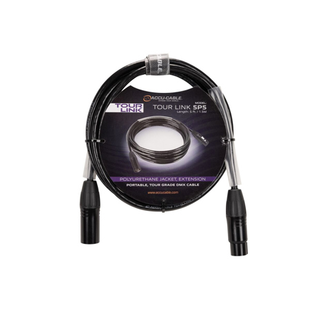 American DJ Accu-Cable Tour Link 5P5 5' 5-Pin XLR Male to Female DMX Cable