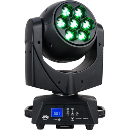American DJ Vizio Hex Wash7 7x 15W RGBWA+UV LED Moving Head Wash Light