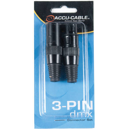 American DJ Accu-Cable 3-Pin XLR Male and Female DMX Connectors Set