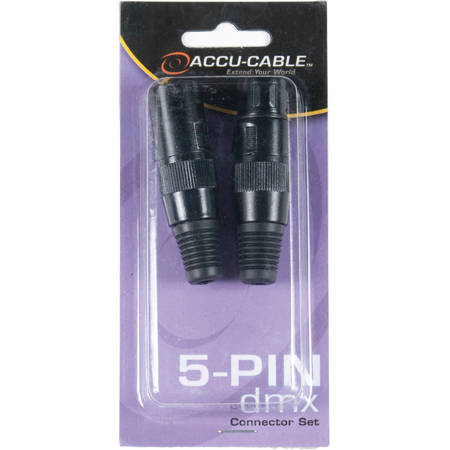 American DJ Accu-Cable 5-Pin XLR Male and Female DMX Connectors Set