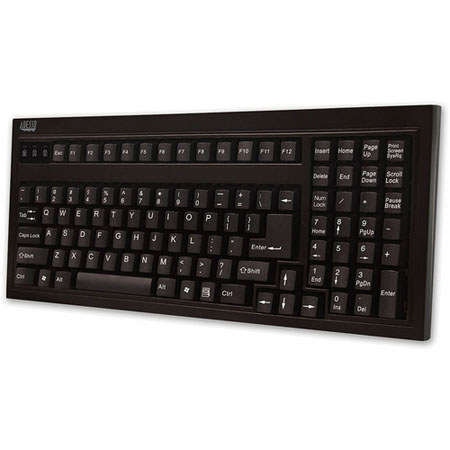 Adesso Compact Mechanical Keyboard, 104 Keys, USB + PS/2
