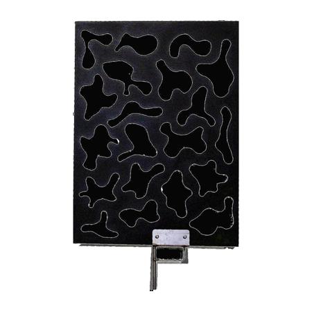 Advantage Gripware 18x24" Black Wood Cucoloris, Stainless Steel Bracket & Pin