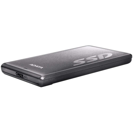 AData SV620H USB 3.1 3D NAND 256GB External Solid State Drive, Titanium