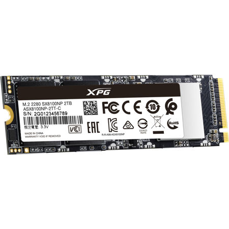 ADATA XPG SX8100 Series 2TB 3D NAND PCIe Gen 3.0 x4 M.2 Internal  