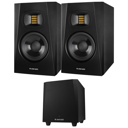 Adam Audio T-Series T5V 5" 70W Nearfield Monitor, Pair,w/T10S 10" 130W Subwoofer
