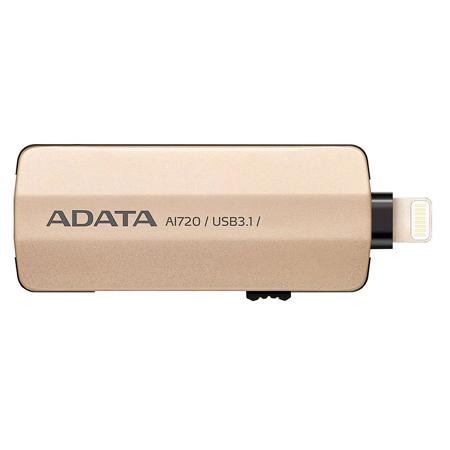 AData i-Memory AI720 32GB OTG USB 3.1 & Lightning Flash Drive, Gold
