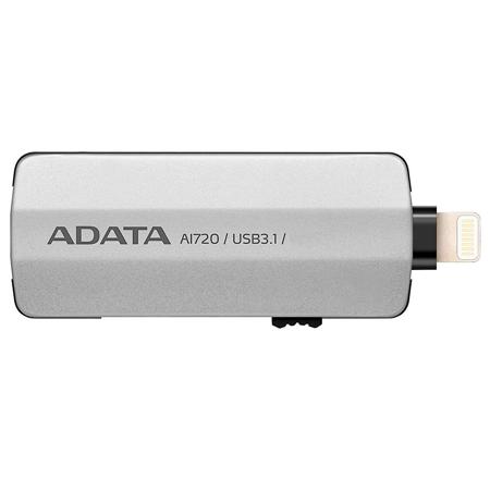 AData i-Memory AI720 64GB OTG USB 3.1 & Lightning Flash Drive, Space Gray