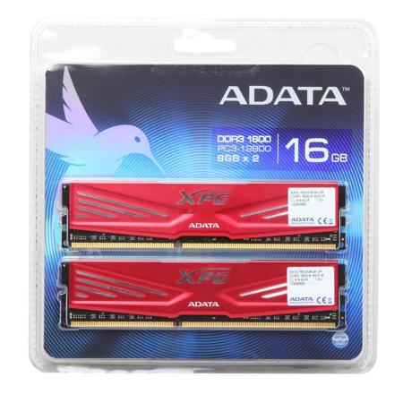 AData XPG V1 16GB (2x 8GB) DDR3 (PC3-12800) 2-CH Memory Module, 1600Mhz, Red