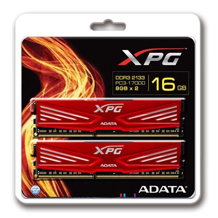 AData XPG V1 16GB (2x 8GB) DDR3 (PC3-17000) 2-CH Memory Module, 2133Mhz, Red