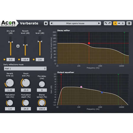 Acon Digital Verberate Reverb Software Plug-In, Electronic Download